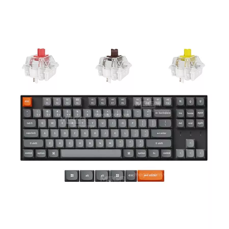 Bàn phím cơ không dây Keychron K8M-H3 K8 Max Swappable RGB Backlight Brown Switch