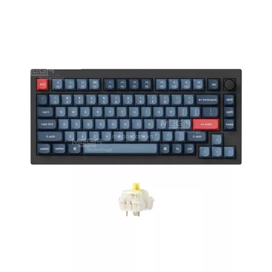 Bàn phím cơ không dây Keychron V1M-D4 V1 Max Swappable RGB Backlight Banana Switch