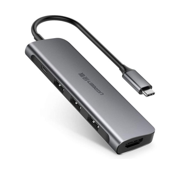 Bộ chuyển USB Type C sang HDMI 4K60Hz + USB 3.0*3 + PD 100W Ugreen 70495