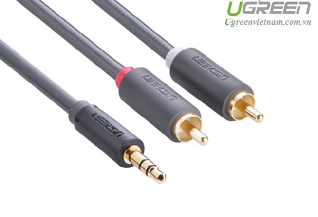 Cáp dữ liệu AV 3.5mm sang 2RCA truyền âm thanh dài 1.5M Ugreen 10511