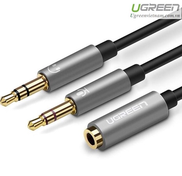 Cáp âm thanh 2 ra 1 mic và loa Ugreen 20899