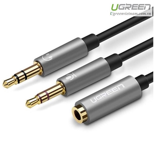 Cáp âm thanh 2 ra 1 mic và loa Ugreen 20899