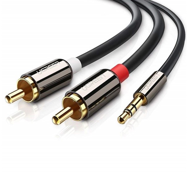 Cáp âm thanh 3.5mm ra 2RCA dài 1M Ugreen 10749