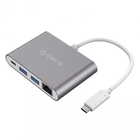 Đầu chuyển đổi Type C sang 4 cổng LAN-Type C-2*USB 3.0