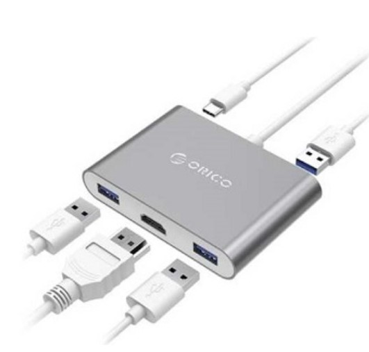 Đầu chuyển đổi Type C sang 5 cổng HDMI - Type C - 3*USB 3.0 RCH3A-GD
